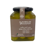 Al Nabulsi Green Olive Calcined Palestine 700g | زيتون أخضر مكلس