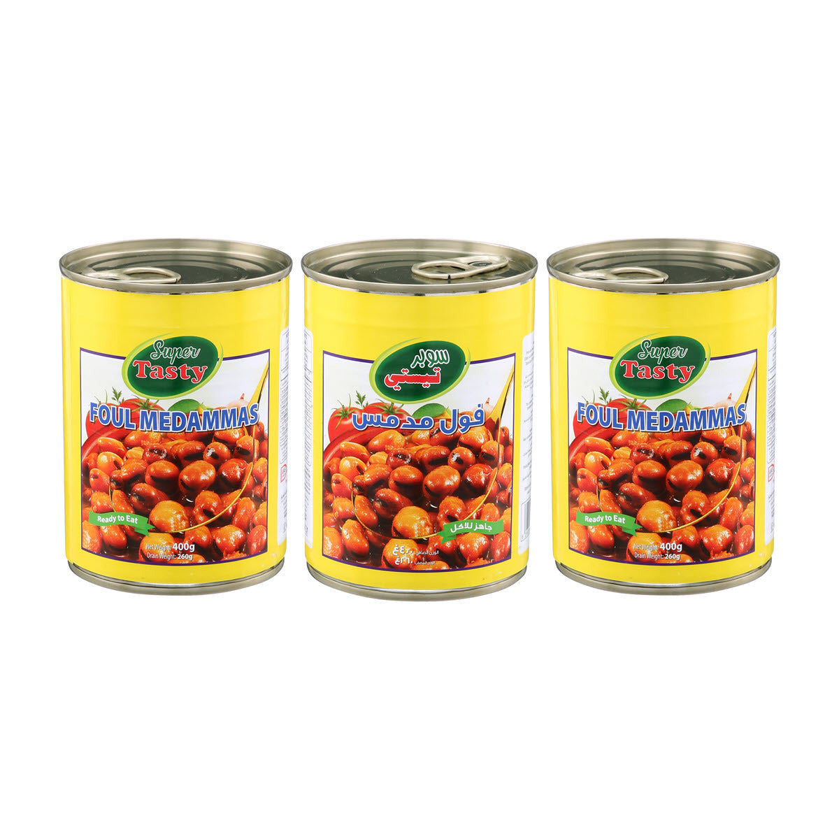 Super Tasty Chili Fava Beans 3x400g | فول مدمس حار