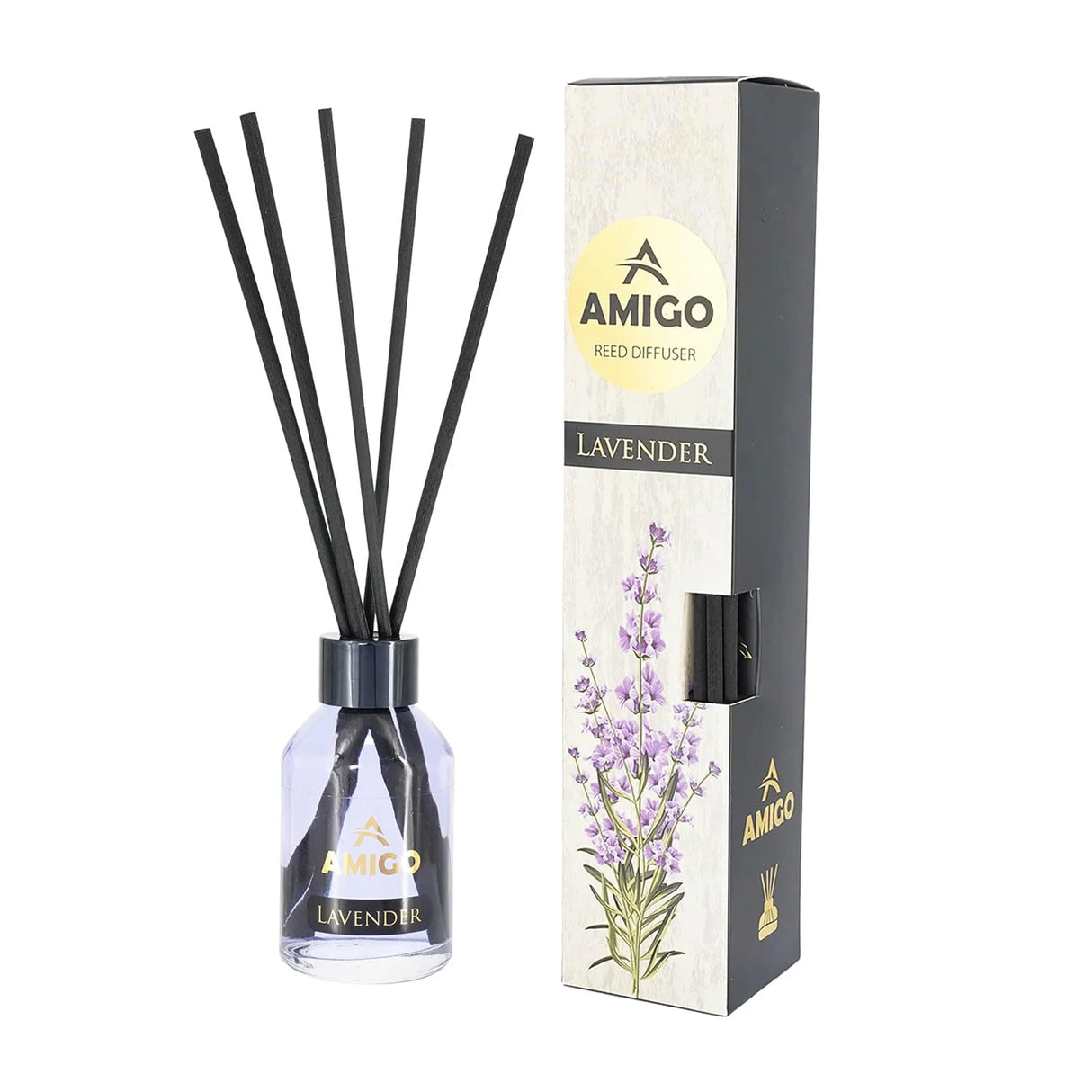 Amigo Reed Diffuser Lavander 110ml|معطر الجو برائحة اللافندر