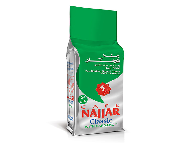 Cafe Najjar Classic Coffee With Cardamom 450g | بن نجار برازيلي بالهيل