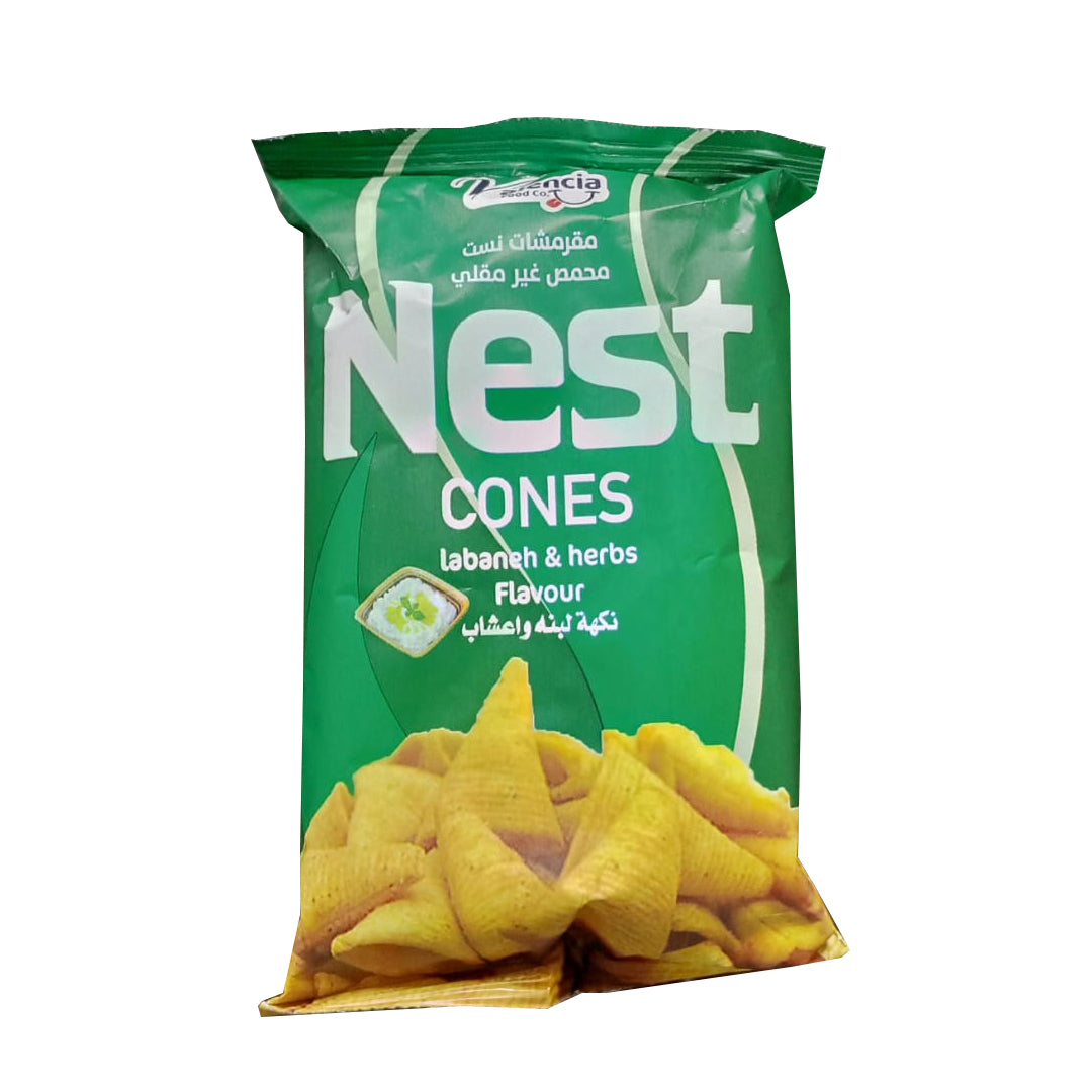 Nest Cones Lebaneh & Herbs 60g | نيست شيبس باللبنة والاعشاب