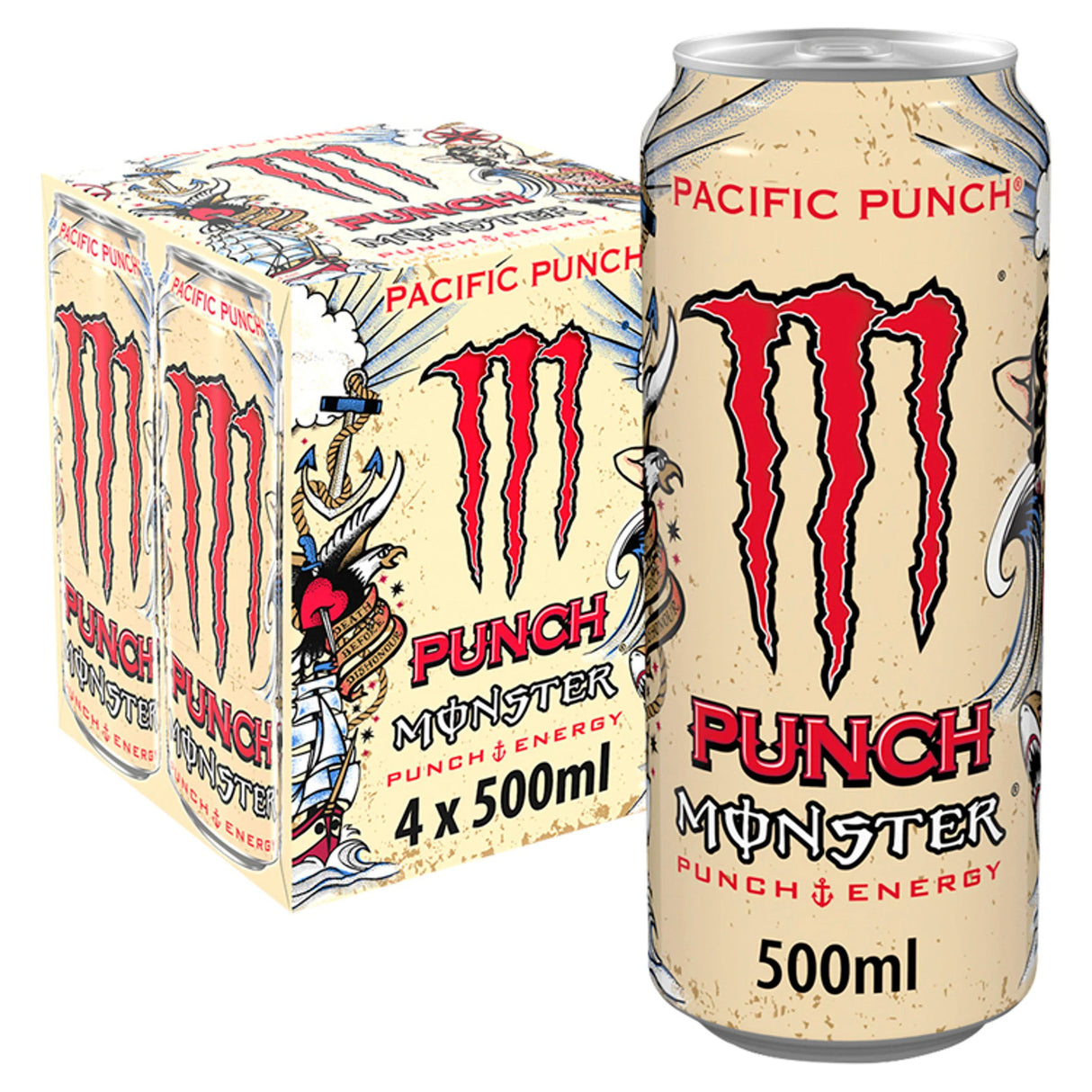 Monster Pacific Punch Energy Drink 6 x 500ml l مونستر مشروب الطاقة