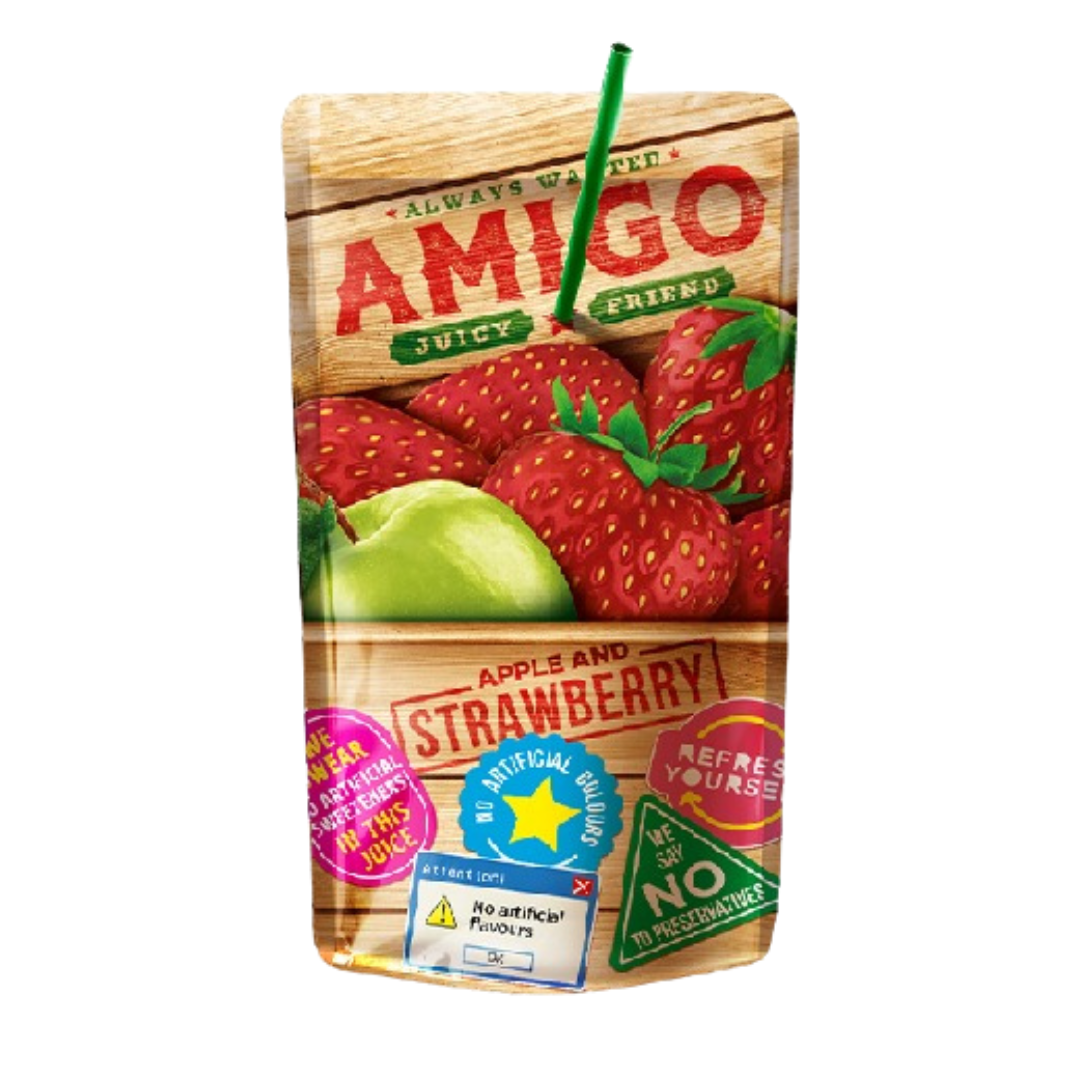 Amigo 100% Natural Fruit Juice Apple & Strawberry 200ml