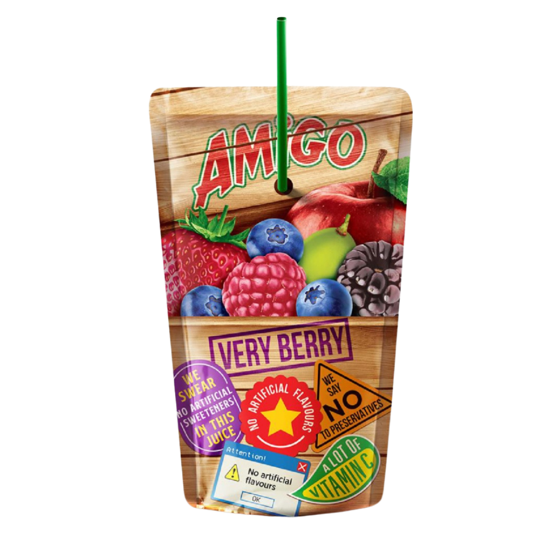 Amigo 100% Natural Fruit Juice Very Berry 200ml