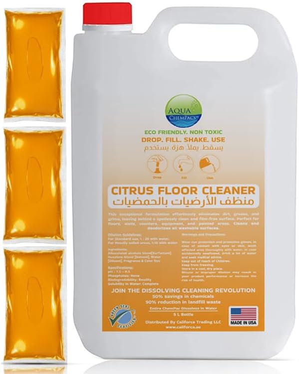 Liquid Aqua Chempacs Citrus Floor Cleaner 5L|منظف الأرضيات بالحمضيات