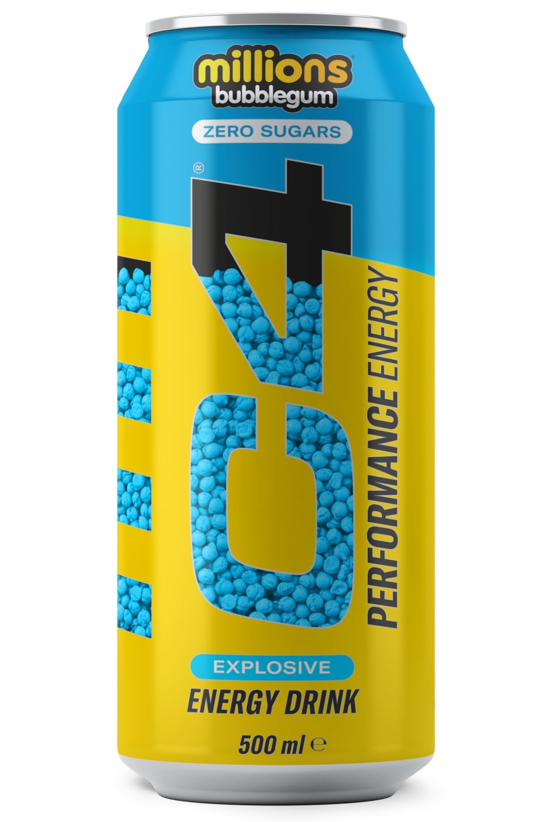 C4 Zero Sugar Explosive Energy Drink Millions Bubblegum 500ml