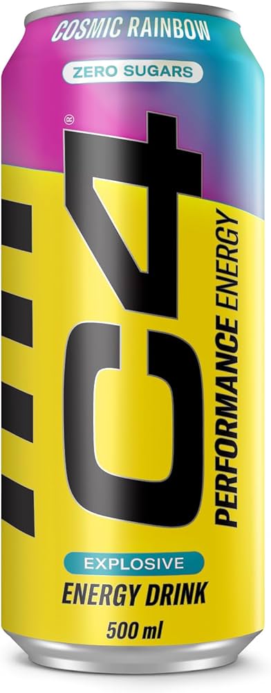 C4 Zero Sugar Explosive Energy Drink Cosmic Rainbow 500ml