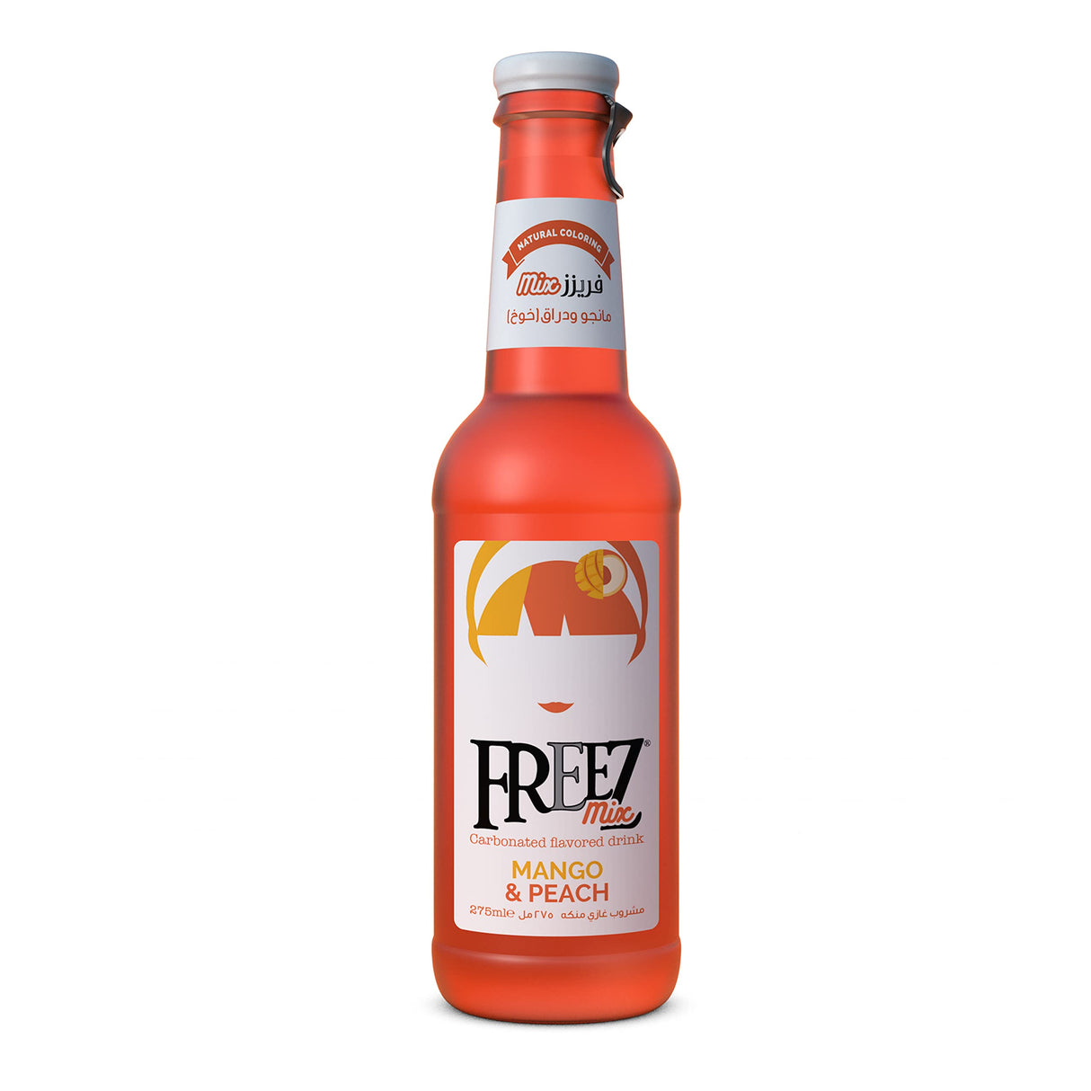 Freez Carbonated Mango and Peach Flavored Drink 24 Pcs X 275ml | فريز بنكهة المانجو والدراق