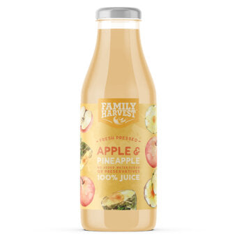 Family Harvest Organic Apple & Pineapple Juice 750ml | فاميلي هارفست عصير تفاح وأناناس عضوي