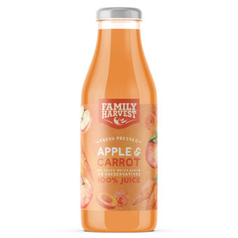 Family Harvest Organic Apple & Carrot Juice 750ml | فاميلي هارفست عصير تفاح و جزر عضوي