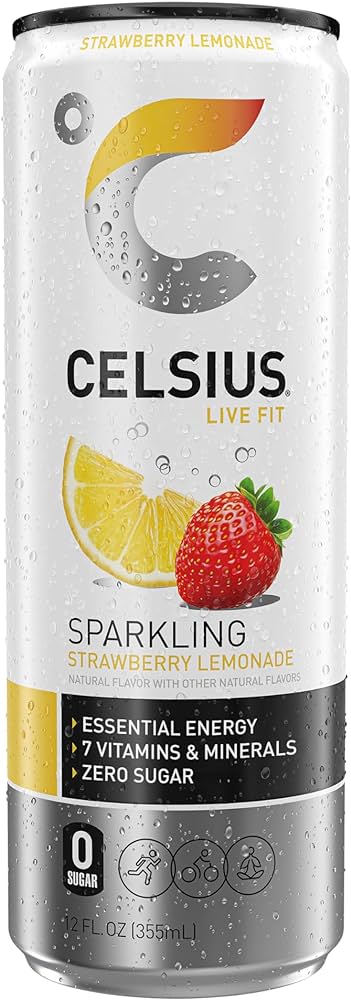 Celsius Energy Drink Strawberry Lemonade Sparkling 355ml