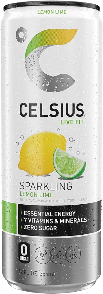 Celsius Energy Drink Lemon Lime Sparkling 355ml