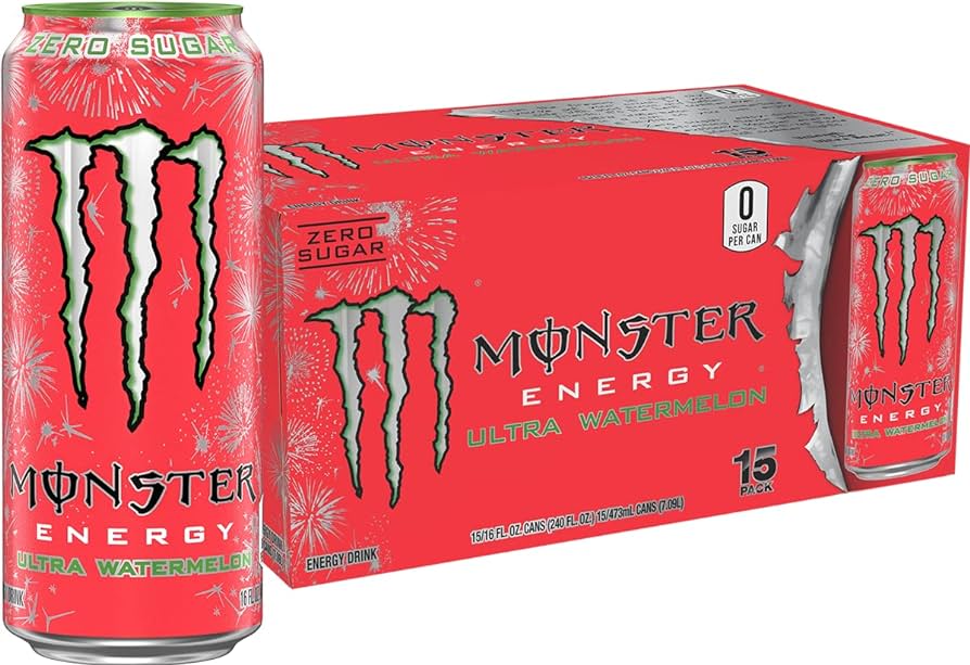 Monster Ultra Watermelon Zero Sugar Energy Drink 6 x 500ml