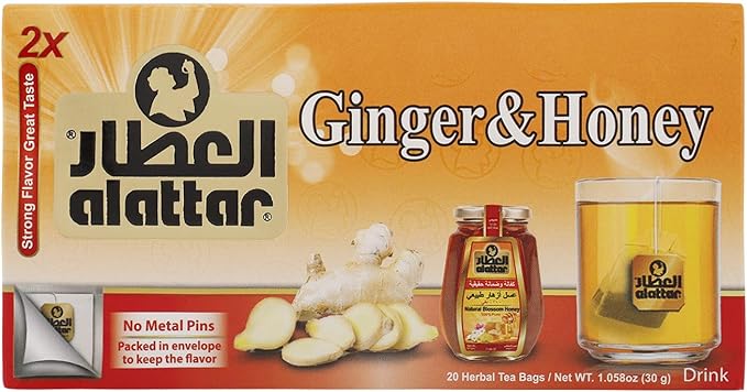 Alattar Ginger and Honey 24 Tea Bags | العطار زنجبيل وعسل