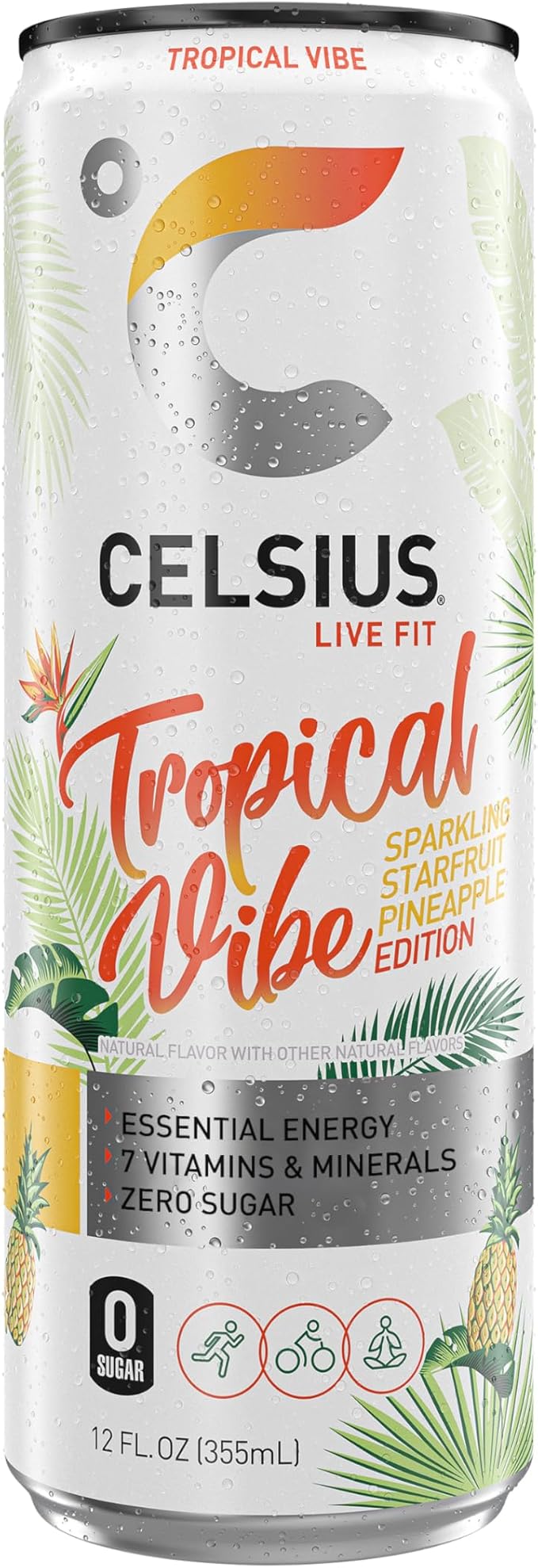 Celsius Energy Drink Tropical Vibe Sparkling 355ml