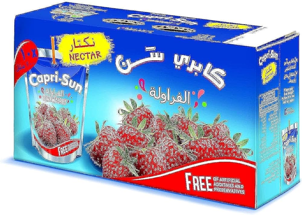 Capri-Sun Fruit Nectar Strawberry 10 x 200ml | كابري سن عصير الفراولة