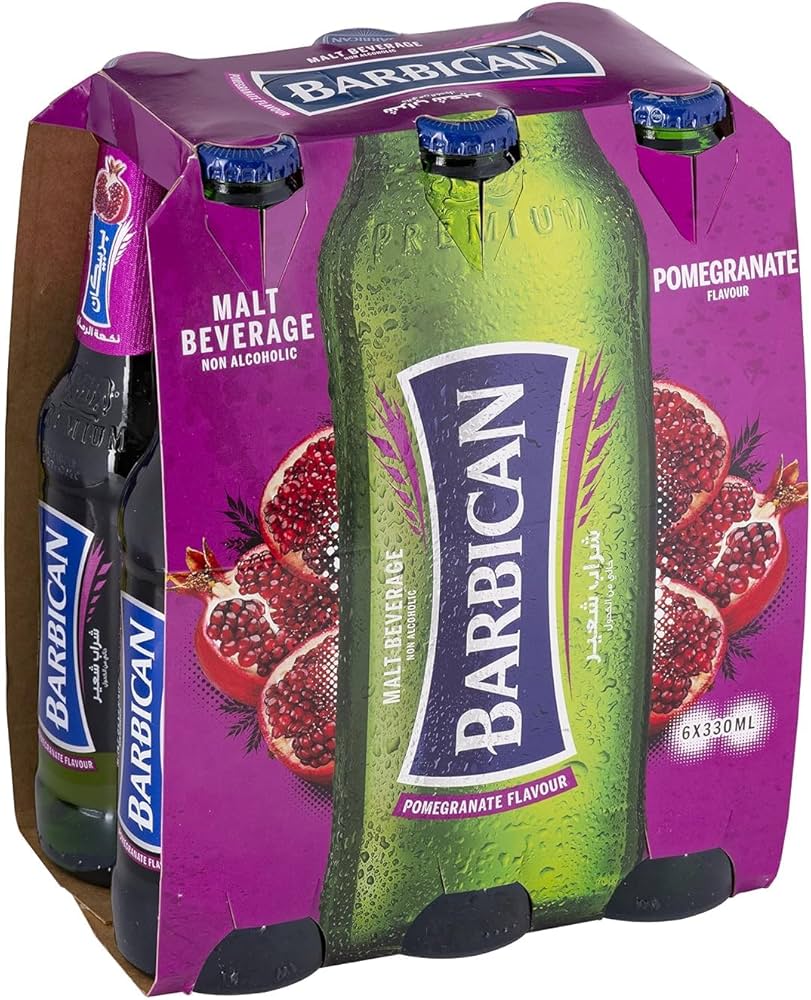 Barbican Pomegranate Non Alcoholic Malt Beverage 6 x 330ml |بربيكان رمان