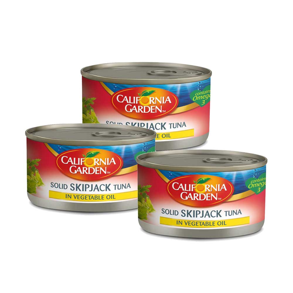 California Garden Solid Tuna Pack of 3 x 170g | كاليفورنيا جاردن تونا