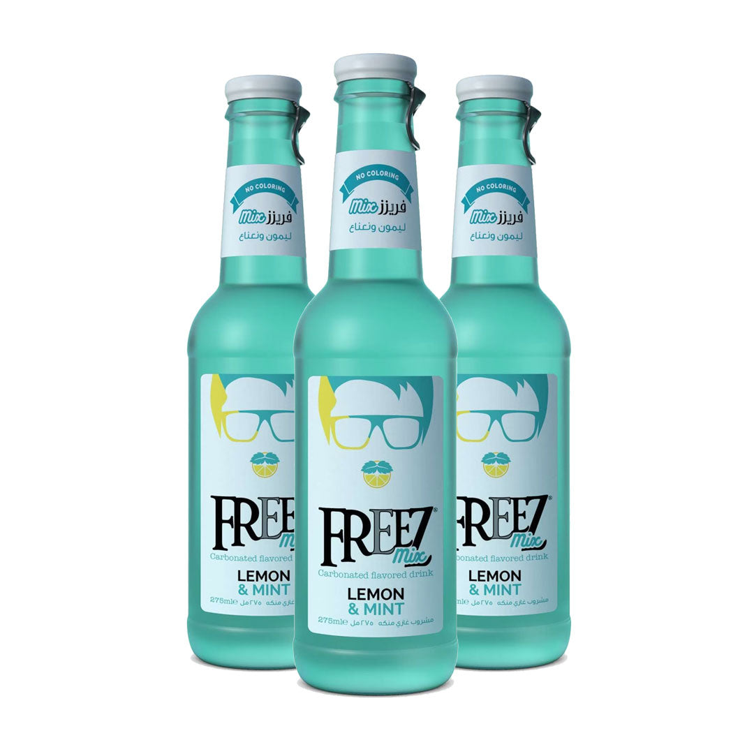 Freez Carbonated Lemon and Mint Flavored Drink 24 Pcs X 275ml | فريز بنكهة النعناع والليمون