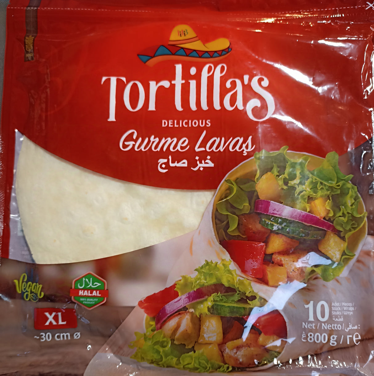 Tortilla's White (10 x 30cm) 800g