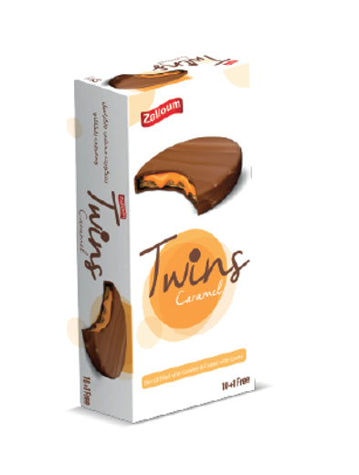 Zalloum Yummy Twins Caramel 11 x 27g | زلوم بسكويت الكراميل