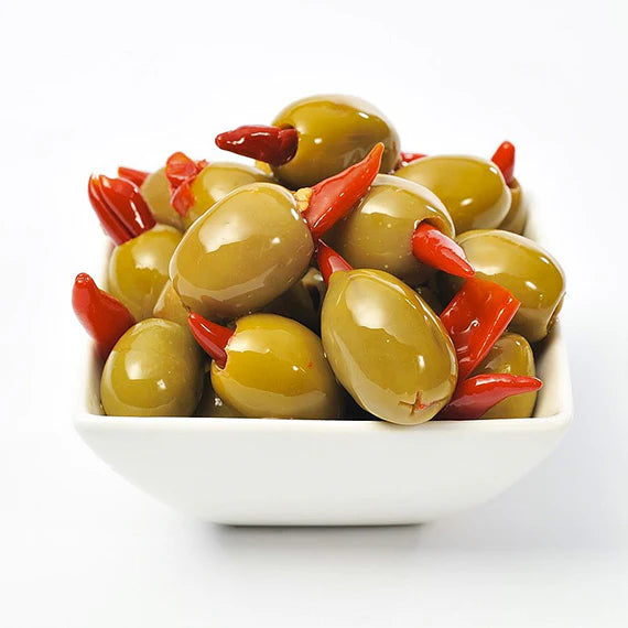 Olives Stuffed with Pepper | زيتون محشي بالفلفل الحار