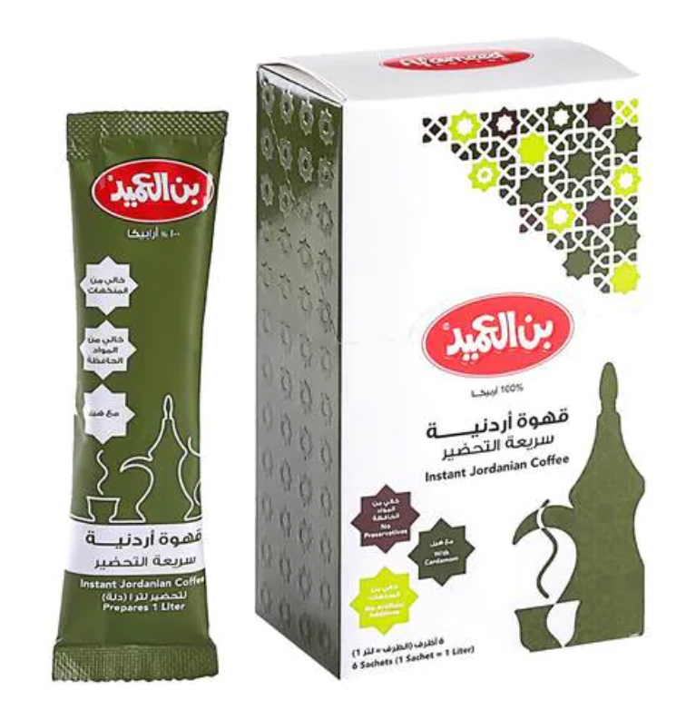 Al Ameed Instant Jordanian Coffee Box of 10 Pack x 6Pcs x24g | العميد قهوة أردنية سريعة التحضير