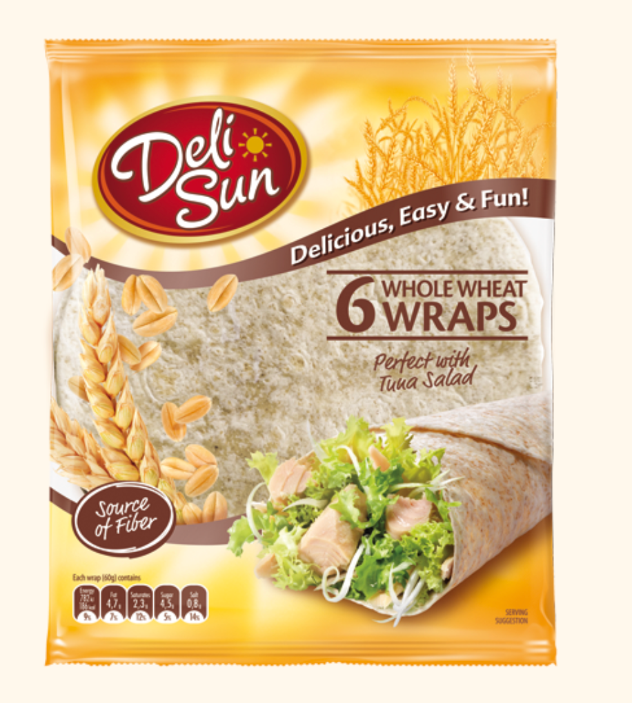 Delisun Whole Wheat Tortilla 360g | تورتيلا دقيق القمح الكامل