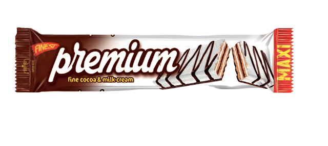 Premium White Cocoline & Cocoa Wafer 25g | بريميوم ويفر ابيض وكاكاو