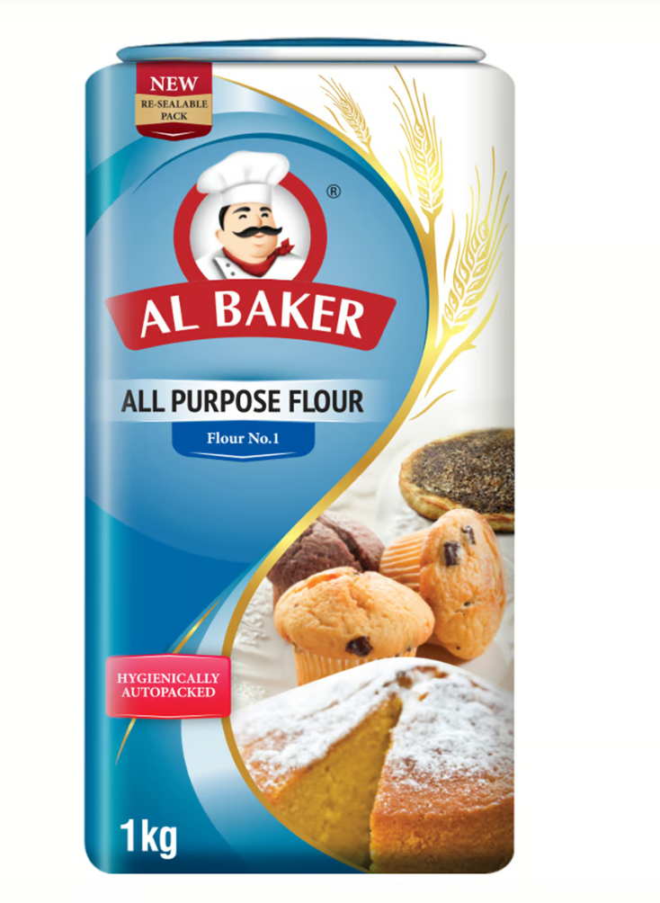 Al Baker All Purpose Flour 1Kg | البيكر طحين متعدد الاستعمالات