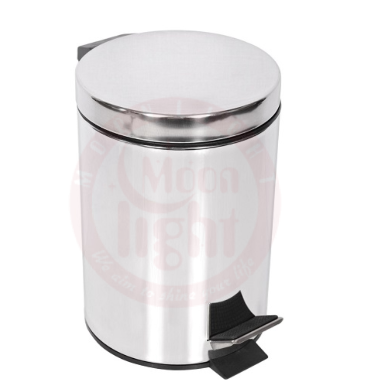 Moonlight Dustbin Steel 5L | سلة قمامة ستيل