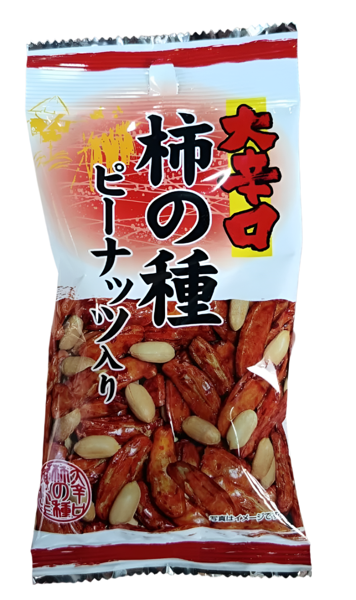 Japanese Spicy Rice & Peanuts Crackers 100g | رقائق الرز والفول السوداني الحارة