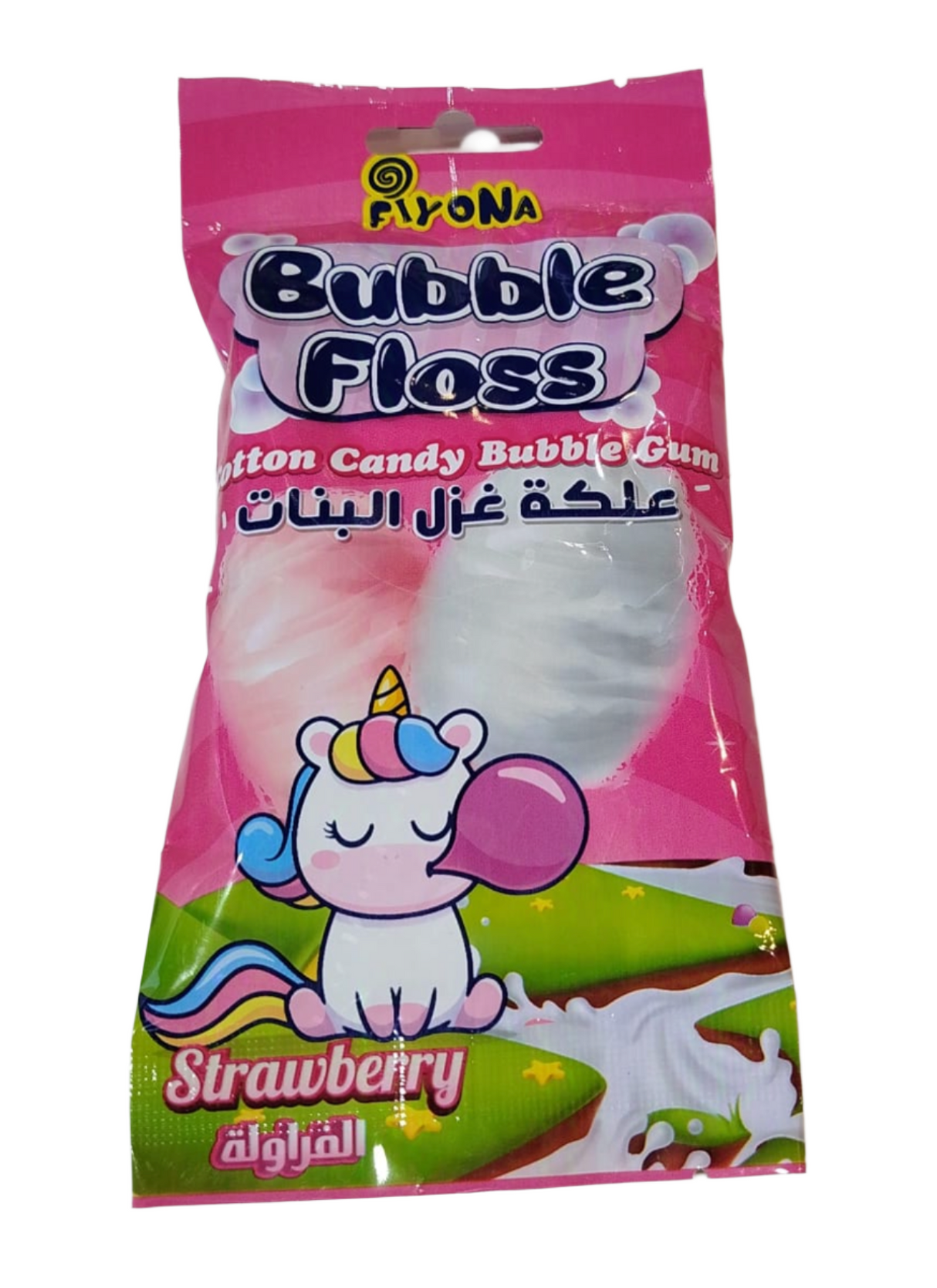 Fiyona Bubble Floss Strawberry 12g | علكة غزل البنات بالفراولة