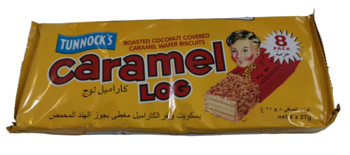 Tunnocks Caramel Log 8x27g | بسكويت كراميل لوج