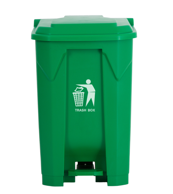 Moonlight Garbage Can 68L with Pedal Green | حاوية قمامة اخضر