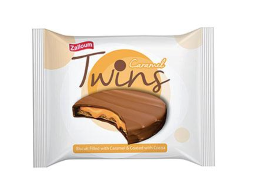 Zalloum Yummy Twins Caramel 27g | زلوم بسكويت الكراميل