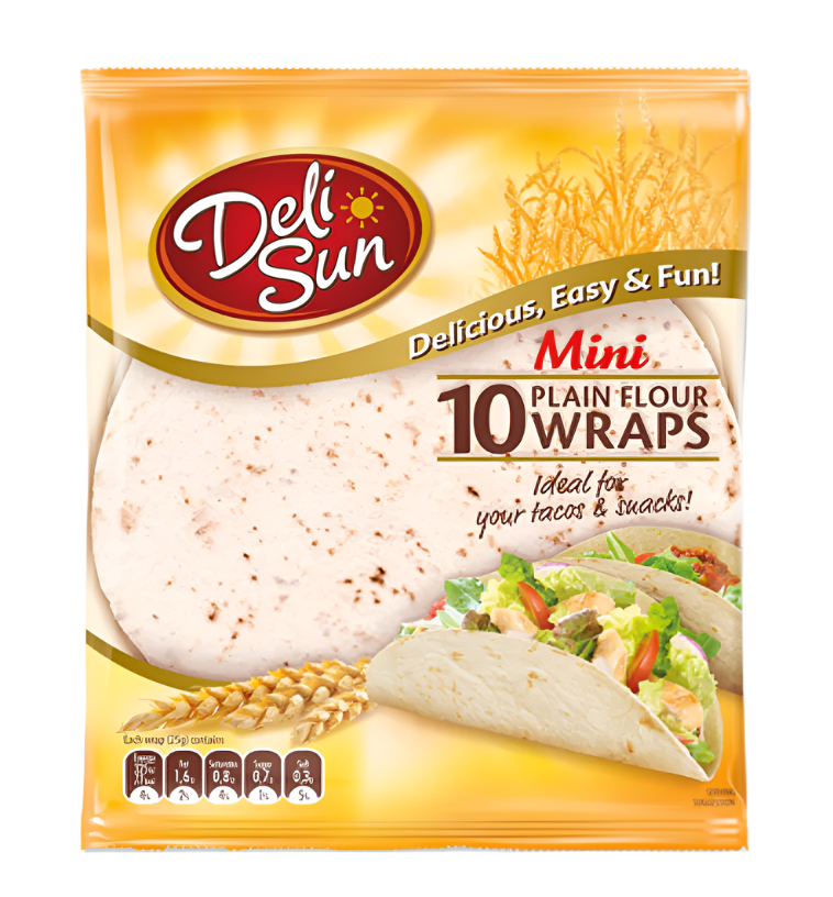 Deli Sun Plain Tortilla Mini 250g | تورتيلا سادة ميني