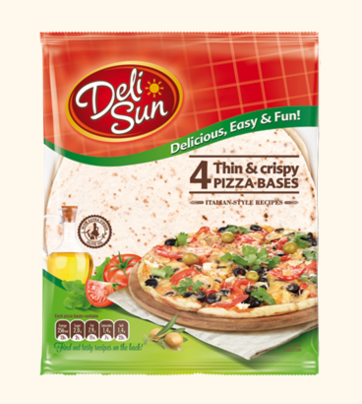 Deli Sun Thin Pizza Bases 320g | رقائق كريسبي للبيتزا