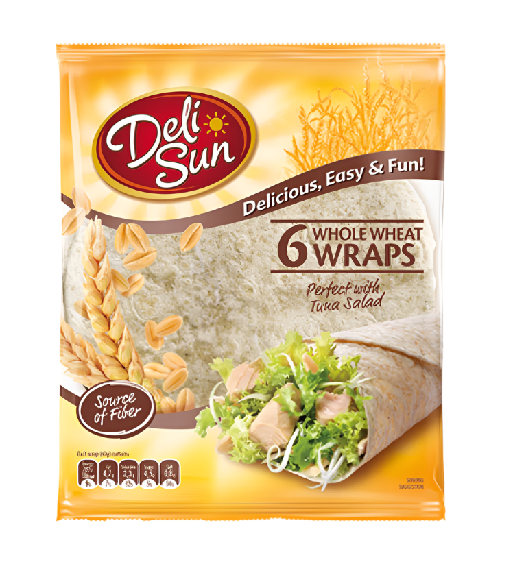 Deli Sun Whole Wheat Tortilla 360g | تورتيلا دقيق القمح الكامل