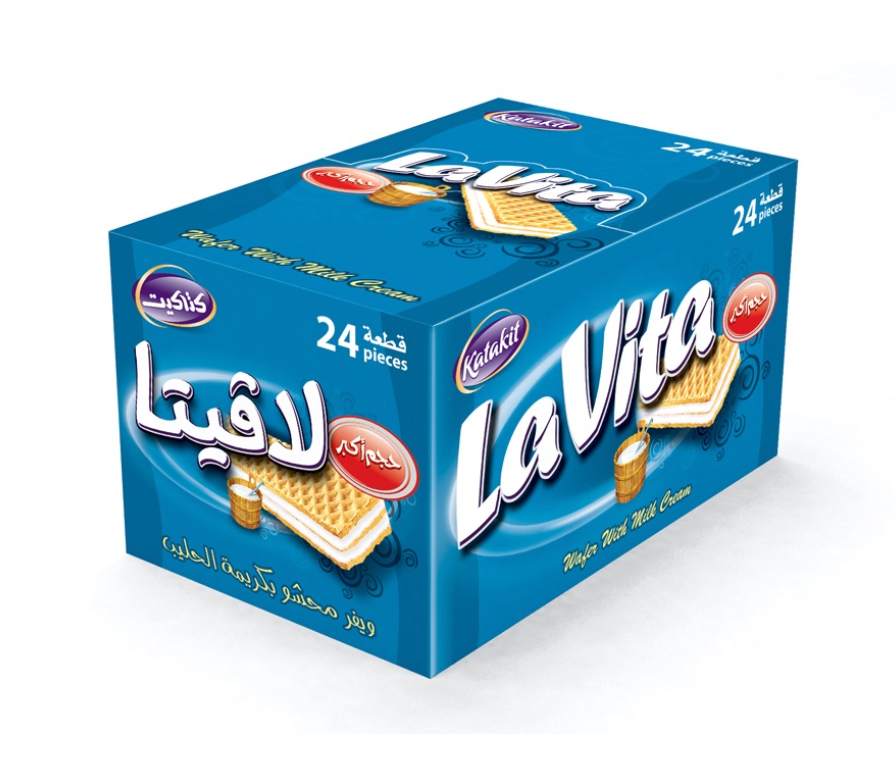 Lavita Milk Wafer 24 x 22g | لافيتا ويفر الحليب