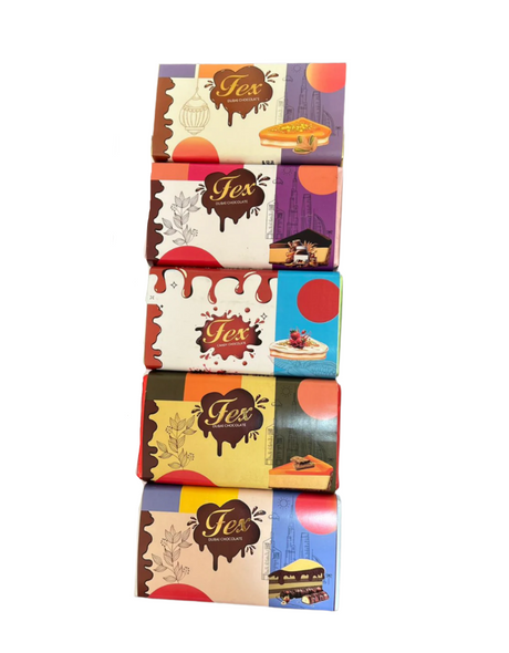 Fex Dubai Chocolate Bars Mix 5 Flavors x 230g | شوكولاتة دبي ٥ نكهات