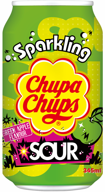 Chupa Chups Sparkling Greep Apple 345ml | تشوبا تشوبس التفاح الاخضر