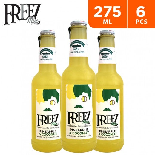 Freez Carbonated Pineapple and Coconut Flavored Drink 24 Pcs X 275ml | فريز بنكهة الأناناس وجوز الهند