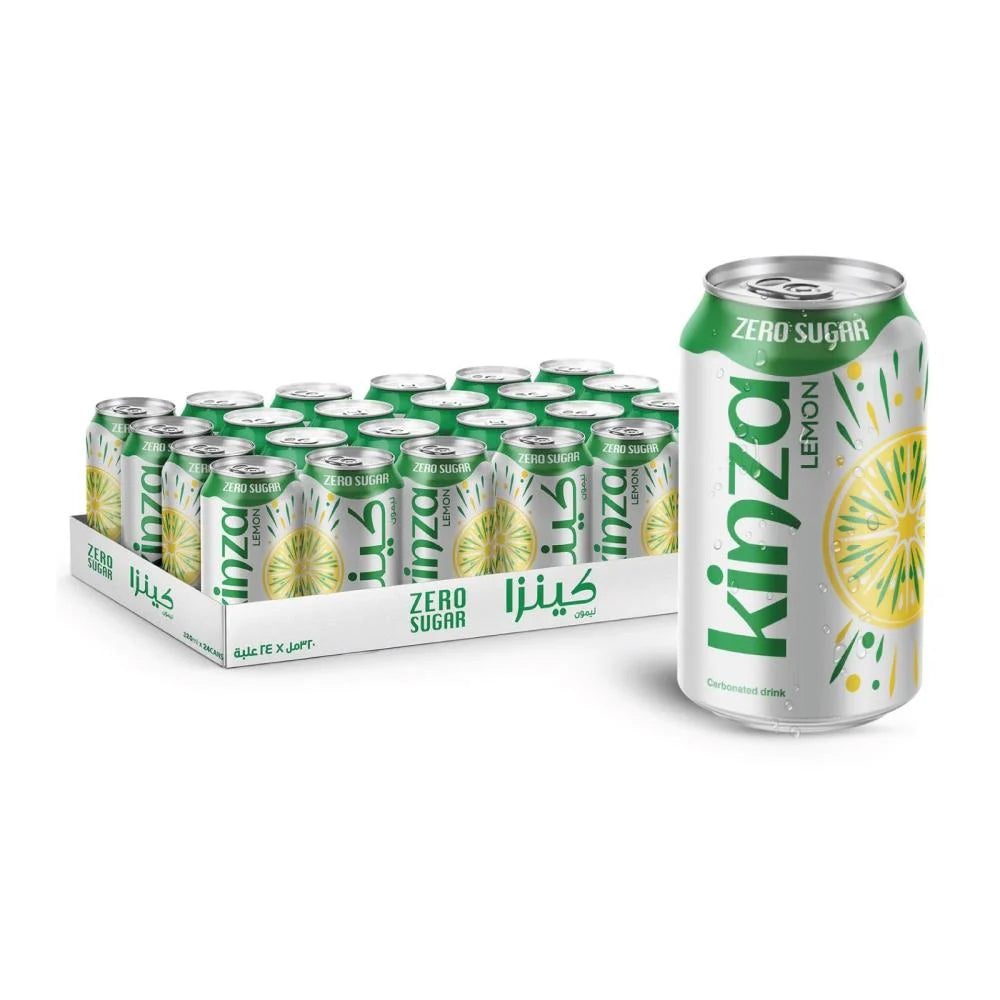 Kinza Zero Sugar Lemon Drink Box 24 X 300ml | كنزا ليمون زيرو