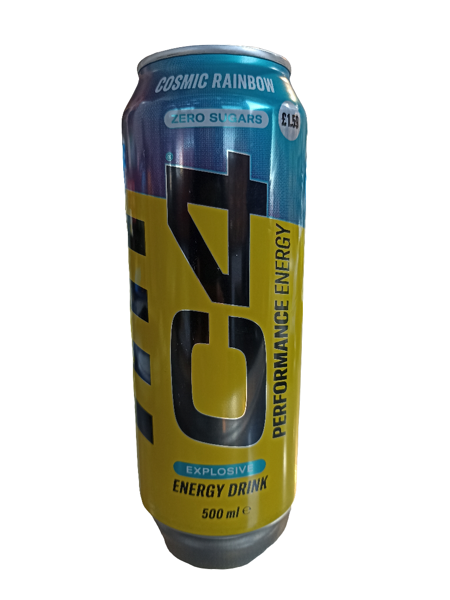 C4 Zero Sugar Explosive Energy Drink Cosmic Rainbow 500ml