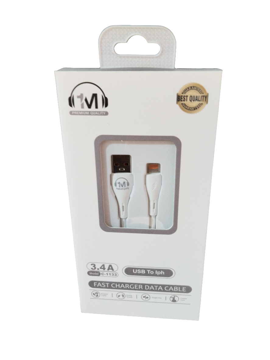 1M Charging Cable USB to iphone 1133 | سلك شاحن