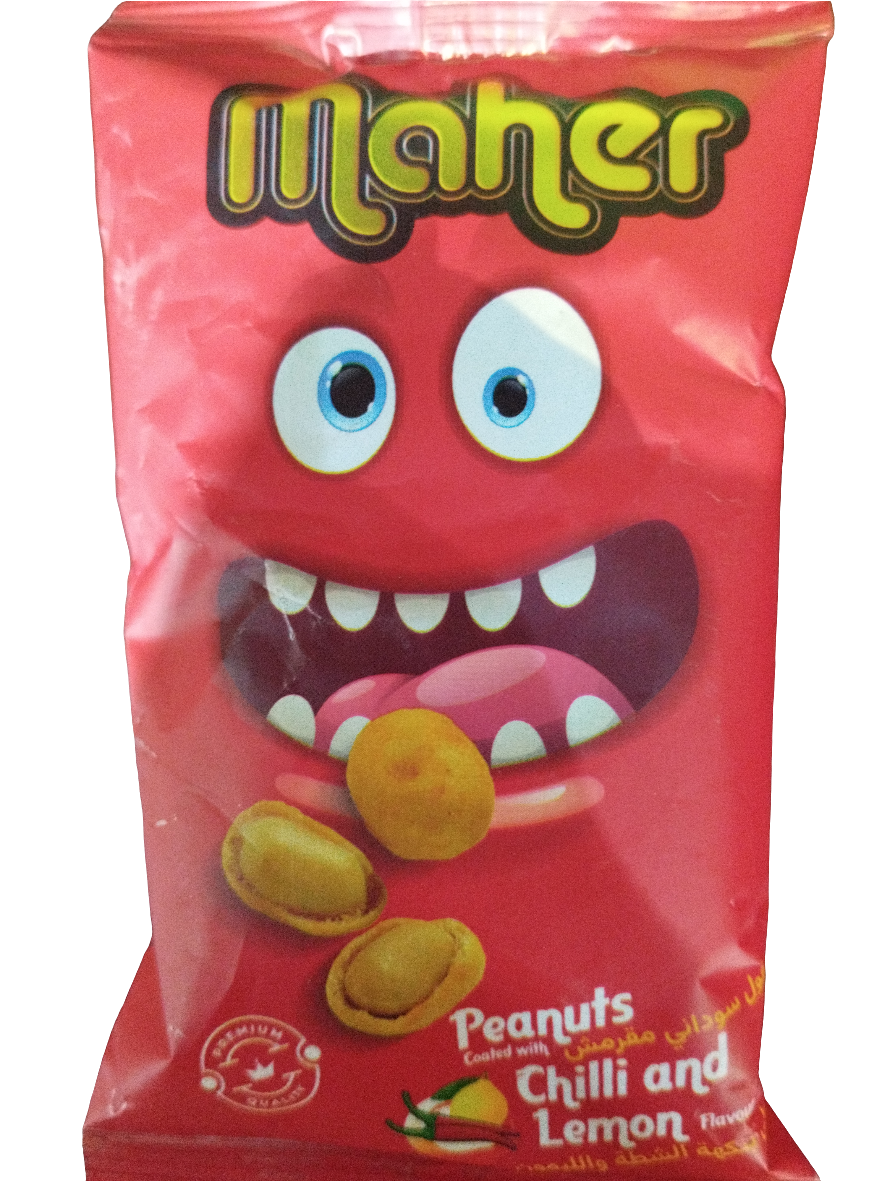 Maher Crunchy Peanuts Packet Chilli & Lemon 30g