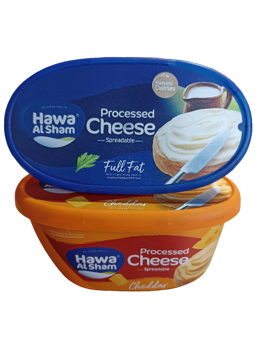 Hawa Al Sham Processed Spreadable Cheese Cheddar 350g