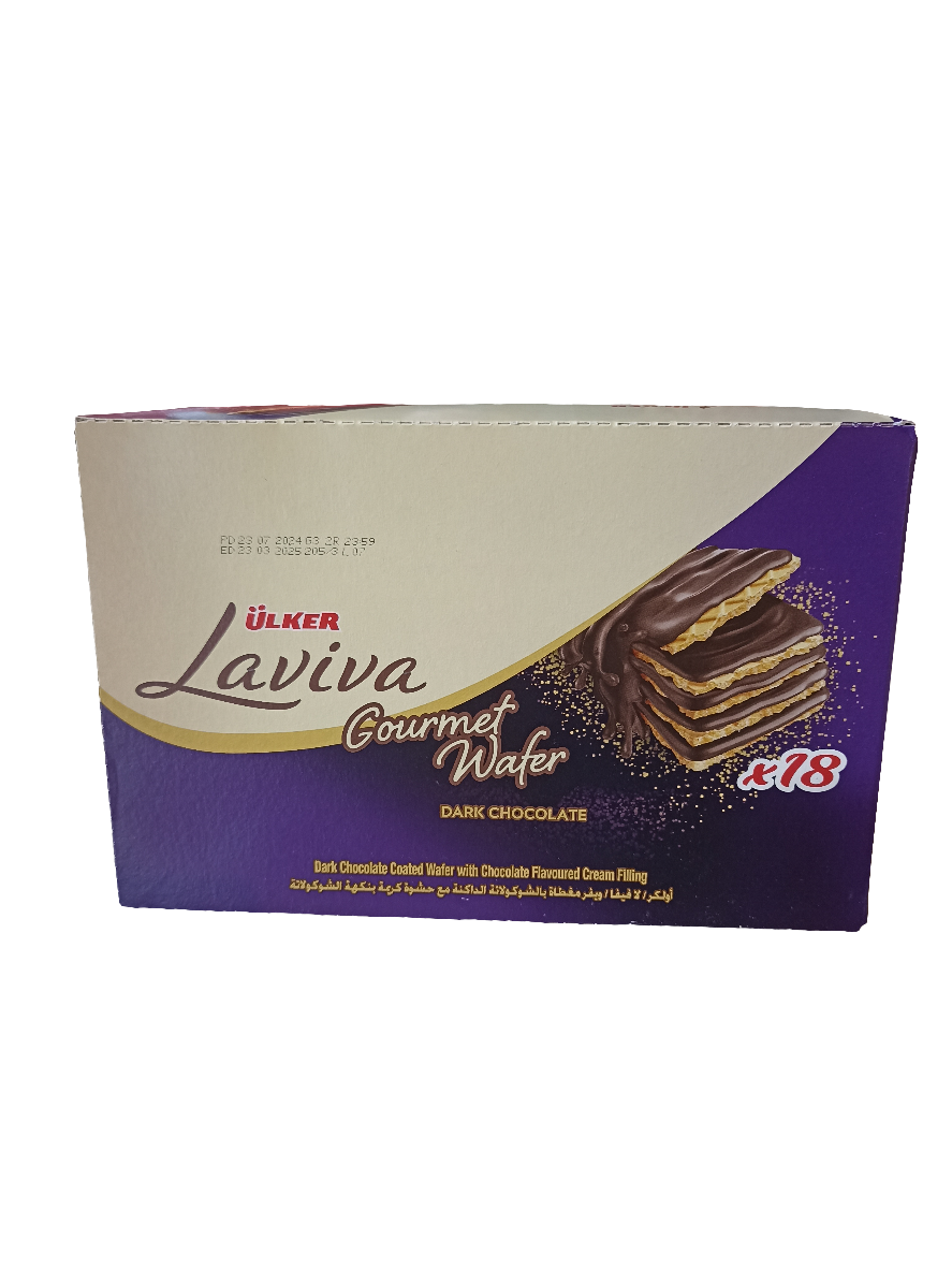 Ulker Laviva Gourmet Wafer Dark Chocolate 18 x 45g