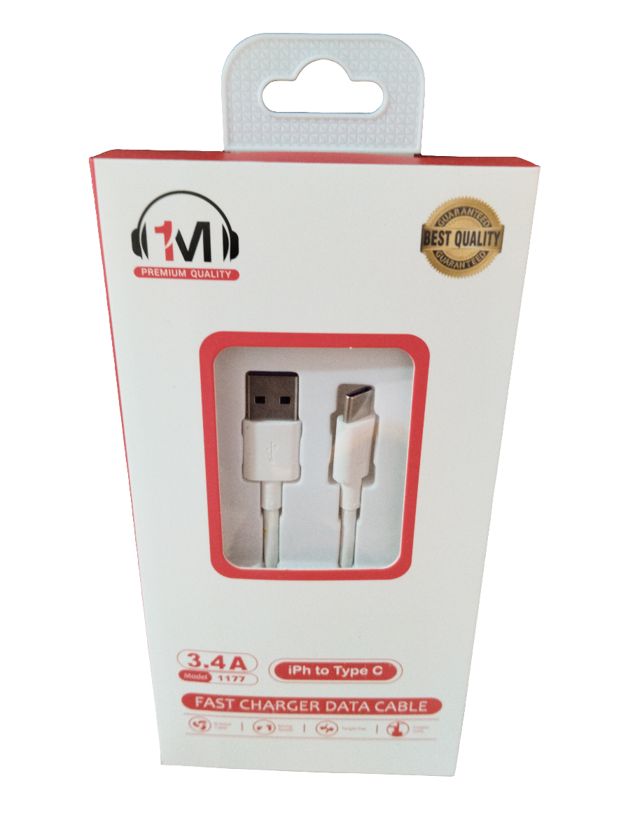 1M Charging Cable USB to Type C 1177 | سلك شاحن